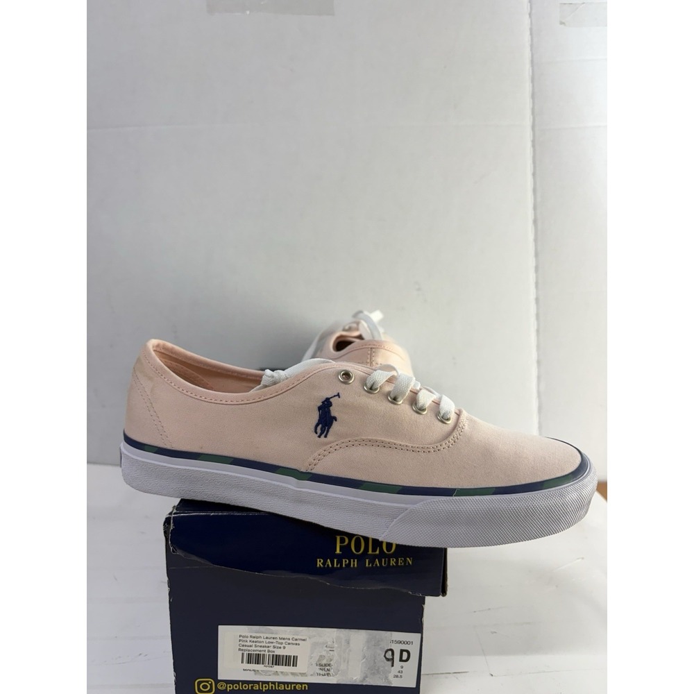 POLO RALPH LAUREN  Keaton PONY  SK-LTL MEN'S SNEAKERS PINK COLOR SIZE 9 D